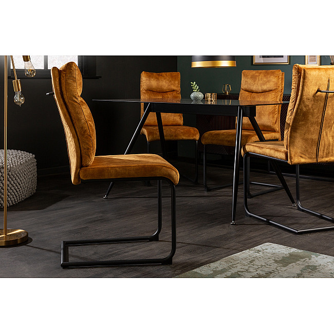 Stolička 41169 Comfort Zamat Žltá Stolička 41169 Comfort Zamat Žltá