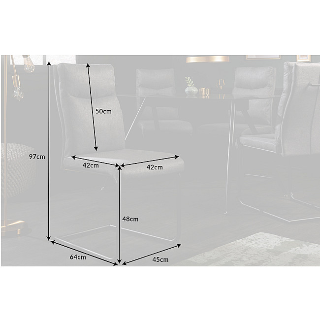 Stolička 41171 Comfort Látka Šedá Stolička 41171 Comfort Látka Šedá