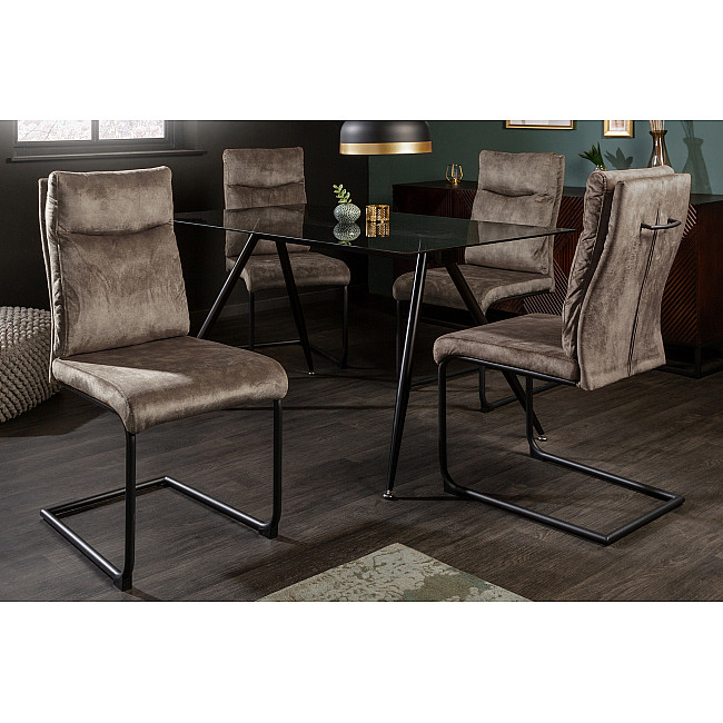 Stolička 41172 Comfort Zamat Taupe antik