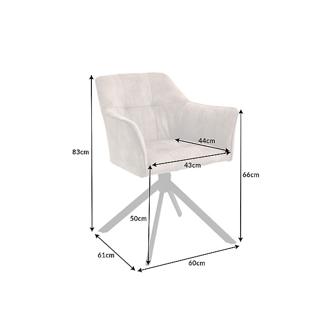 Stolička 42391 Loft Zamat Champagner