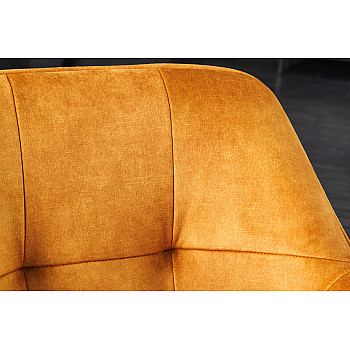 Stolička 42392 Loft Zamat Žltá