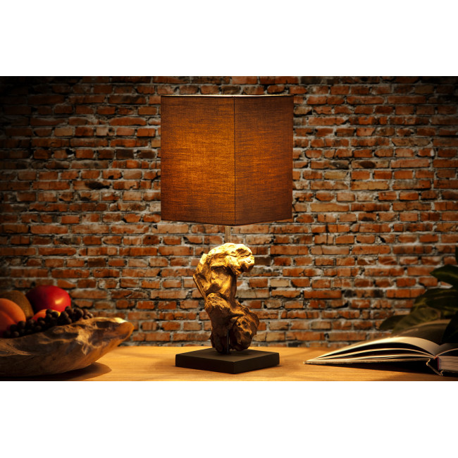 Stolová lampa 19479 Masív drevo - Hnedá Stolová lampa 19479 Masív drevo - Hnedá