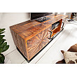 TV-skrinka 40527 145cm Wood Art Drevo Mango Hnedá
