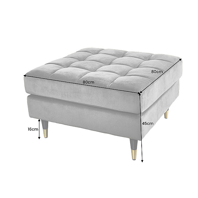 Taburetka 43132 Cozy Zamat Šedá