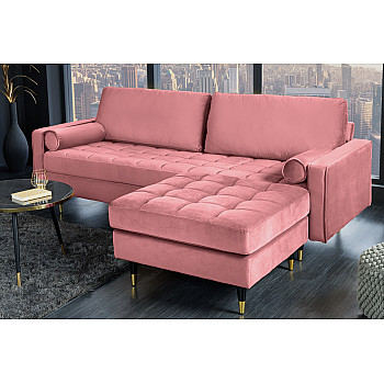 Taburetka 43607 Cozy Zamat starorúžová