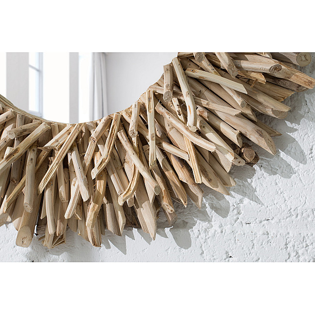 Zrkadlo 36577 Ø80cm Drevo Teak Zrkadlo 36577 Ø80cm Drevo Teak