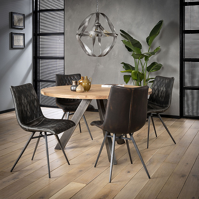 Jedálenský stôl 20-61 Ø120cm Acacia natural - PRODUKT JE SKLADOM U NÁS - 1Ks