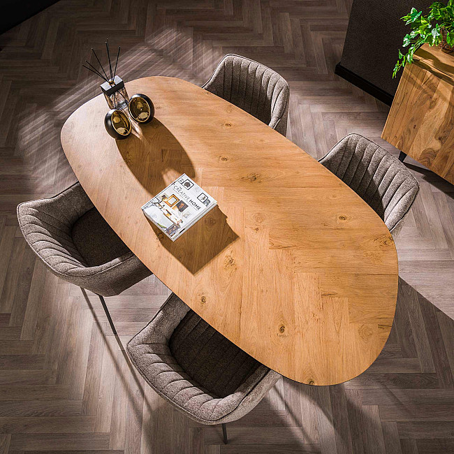 Jedálenský stôl 28-85 Ovál 180x95cm Teak dyha Jedálenský stôl 28-85 Ovál 180x95cm Teak dyha