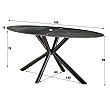 Jedálenský stôl 45-30 Ovál 180x90cm Ceramic Natural Black Jedálenský stôl 45-30 Ovál 180x90cm Ceramic Natural Black