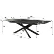 Rozkladací jedálenský stôl 45-31 180/260x90cm Ceramic Natural Black Rozkladací jedálenský stôl 45-31 180/260x90cm Ceramic Natural Black