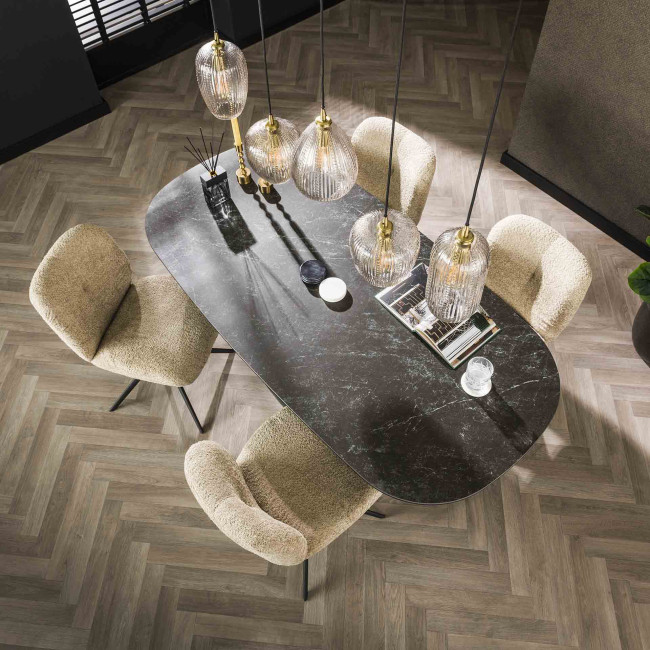 Jedálenský stôl 45-45 Ovál 180x90cm Ceramic Natural Black Jedálenský stôl 45-45 Ovál 180x90cm Ceramic Natural Black