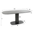 Jedálenský stôl 45-45 Ovál 180x90cm Ceramic Natural Black Jedálenský stôl 45-45 Ovál 180x90cm Ceramic Natural Black