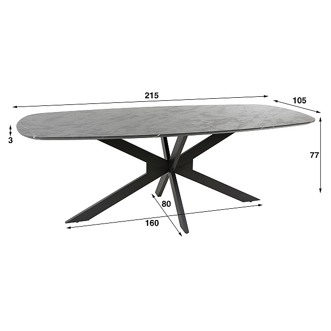 Jedálenský stôl 56-49 Danish Ovál 215x105cm Jedálenský stôl 56-49 Danish Ovál 215x105cm