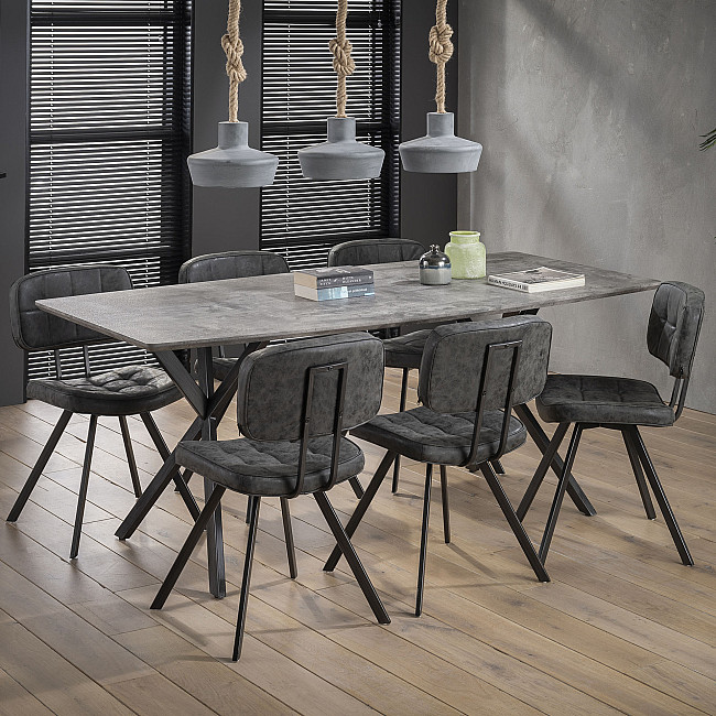 Jedálenský stôl 56-86 190x90cm Betón optik Jedálenský stôl 56-86 190x90cm Betón optik