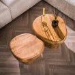 Konferenčný stôl 27-34 Sleek Ø68cm 2-set Drevo Mango Konferenčný stôl 27-34 Sleek Ø68cm 2-set Drevo Mango