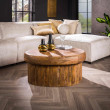 Konferenčný stôl 27-38 Sleek Ø90cm Drevo Mango Konferenčný stôl 27-38 Sleek Ø90cm Drevo Mango
