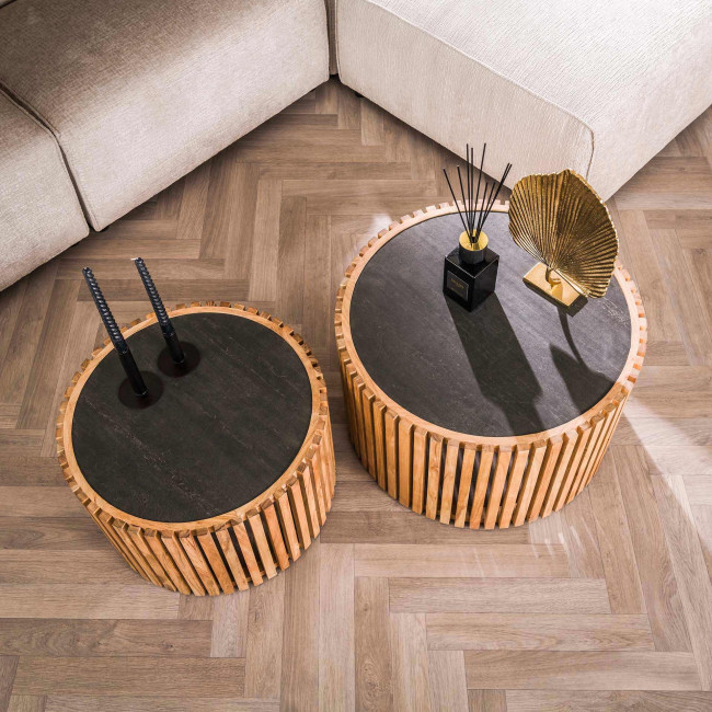 Konferenčný stôl 27-86 Slate Ø68 a Ø55cm 2-set Konferenčný stôl 27-86 Slate Ø68 a Ø55cm 2-set