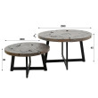 Konferenčný stôl 30-40 Grey 2-set Ø80 a Ø60cm Drevo Teak Konferenčný stôl 30-40 Grey 2-set Ø80 a Ø60cm Drevo Teak