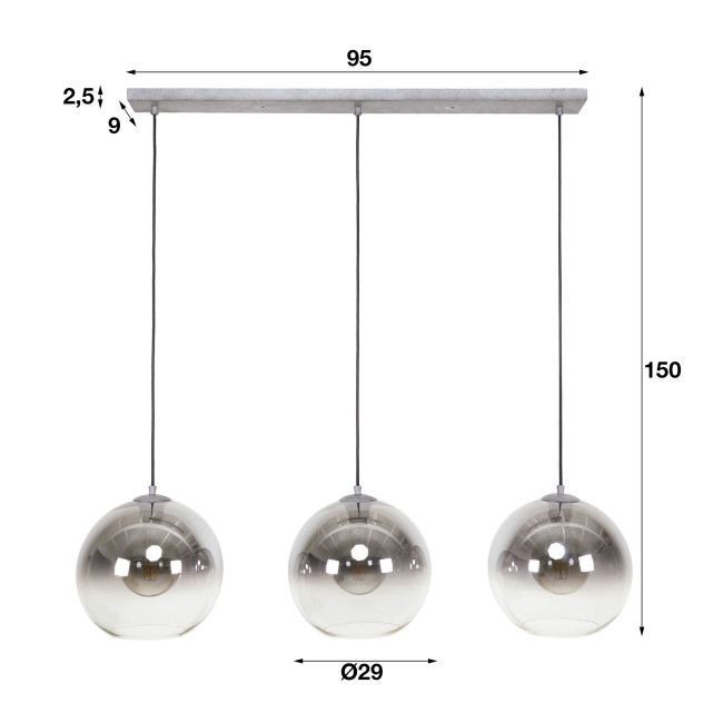 Luster 71-05 3L Bubble shaded Luster 71-05 3L Bubble shaded