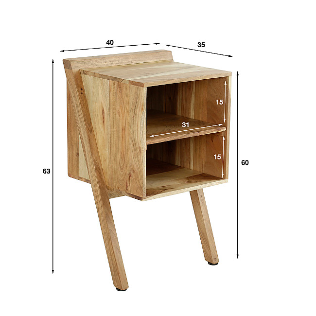 Nočný stolík 20-87 Angle Drevo Acacia Nočný stolík 20-87 Angle Drevo Acacia
