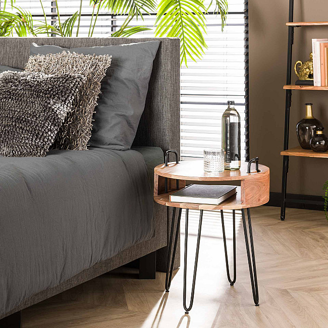 Nočný stolík 21-03 Round Drevo Acacia