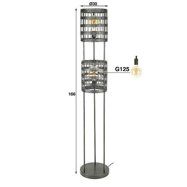 Stojaca lampa 72-67 2L Metal Blinds Stojaca lampa 72-67 2L Metal Blinds