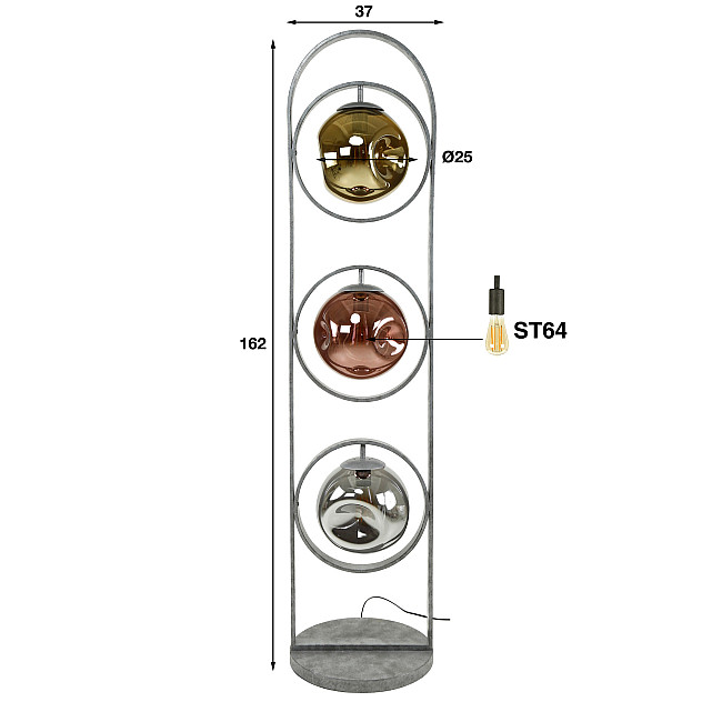 Stojaca lampa 74-55 3L Stellar