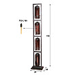 Stojaca lampa 78-38 4L Tower Smoked Glass Stojaca lampa 78-38 4L Tower Smoked Glass