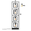 Stojaca lampa 83-42 4L Turn Square Stojaca lampa 83-42 4L Turn Square