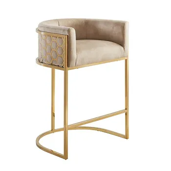 Barová stolička Elegance 47503 Zamat - Béžová