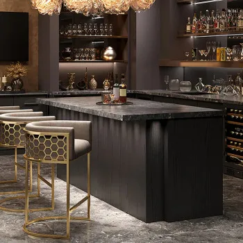 Barová stolička Elegance 47503 Zamat - Béžová