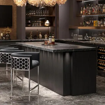 Barová stolička Elegance 47504 Zamat - Šedá