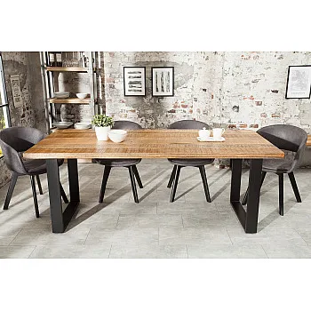 Jedálenský stôl 38656 160x90cm Masív drevo Mango prírodné Jedálenský stôl 38656 160x90cm Masív drevo Mango prírodné