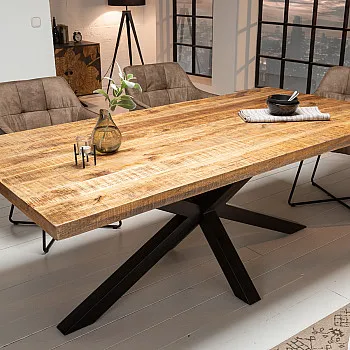 Jedálenský stôl 39444 200x100cm Masív drevo Mango prírodné
