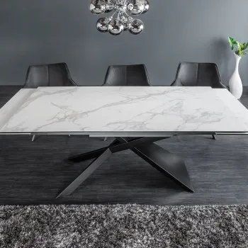 Rozkladací jedálenský stôl 40122 180/220/260 x 90cm White Ceramik 