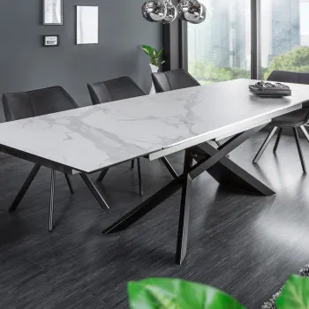 Rozkladací jedálenský stôl 40122 180/220/260 x 90cm White Ceramik 