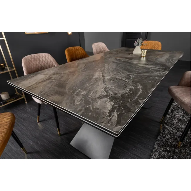 Rozkladací jedálenský stôl 40644 180/220/260 x 90cm Marble Look Ceramik