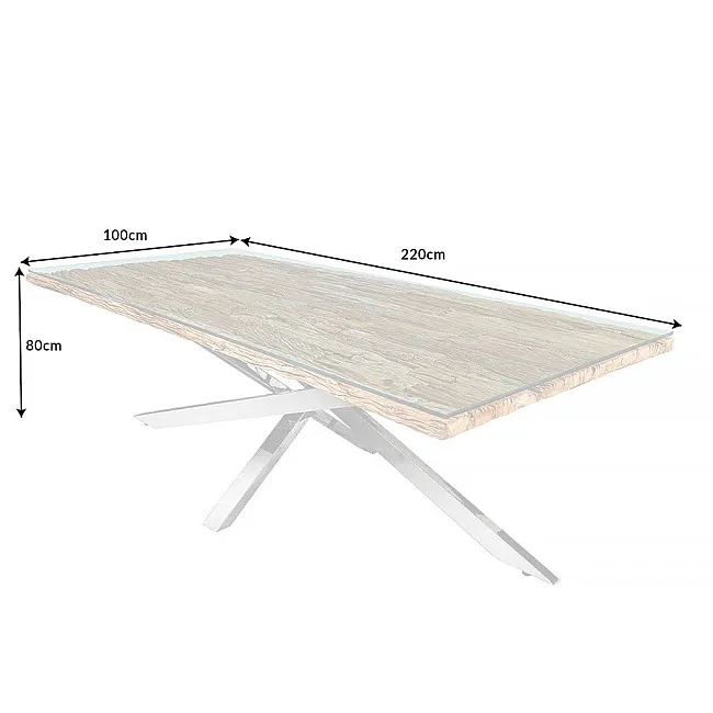 Jedálenský stôl Barracuda 43625 220x100cm Masív drevo Teak