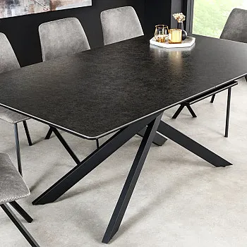 Rozkladací jedálenský stôl Alpine 43845 160/200x90cm Ceramik antracite