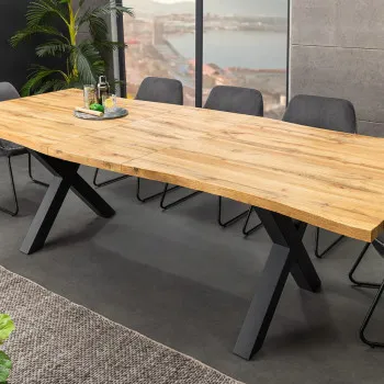 Rozkladací jedálenský stôl 45078 160/200x90cm Divoký dub fólia