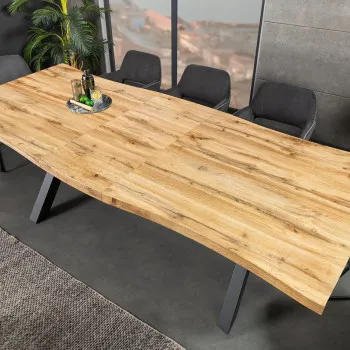 Rozkladací jedálenský stôl 45078 160/200x90cm Divoký dub fólia