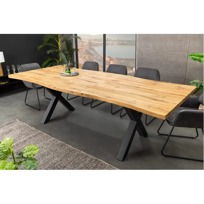 Rozkladací jedálenský stôl 45079 180/220x90cm Divoký dub fólia