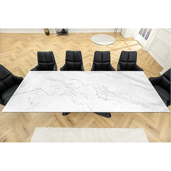 Rozkladací jedálenský stôl Infinity 45180 180/220/260 x 90cm White Ceramik