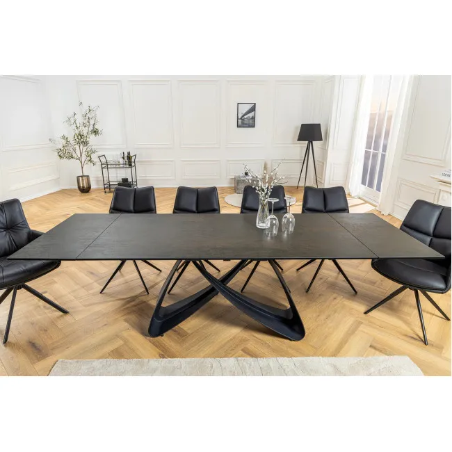 Rozkladací jedálenský stôl Infinity 45182 180/220/260 x 90cm Rust black Ceramik