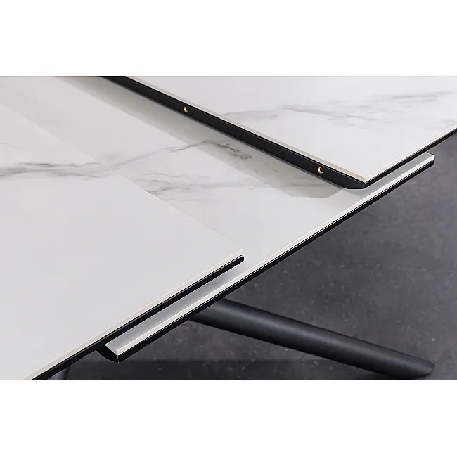 Rozkladací jedálenský stôl Mikado 46495 180/230x90cm Ceramik white marble