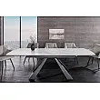 Rozkladací jedálenský stôl 46498 Concord 180/230 x 90cm White marble Look Ceramik