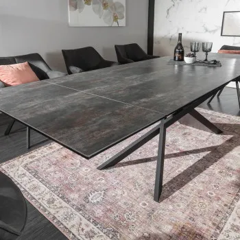 Rozkladací jedálenský stôl 40170 180/220/260 x 90cm Lava Look Ceramik 