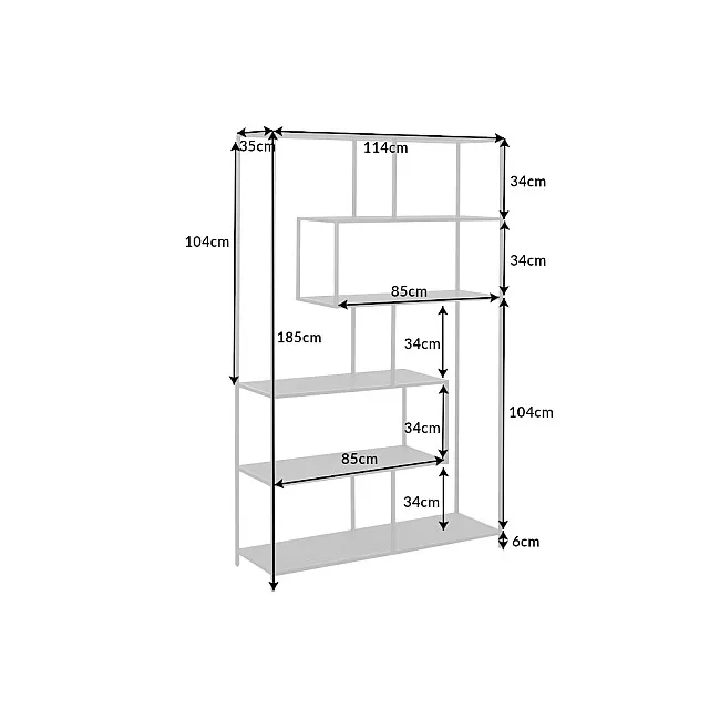Knižnica/Regál 42023 115cm Slim Line Čierny jaseň Knižnica/Regál 42023 115cm Slim Line Čierny jaseň