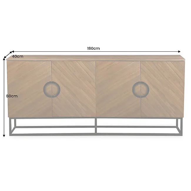 Komoda 46556 Grandezza 180cm Natural Orech dyha