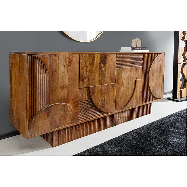 Komoda 46802 170cm Art Deco Drevo Mango Hnedé